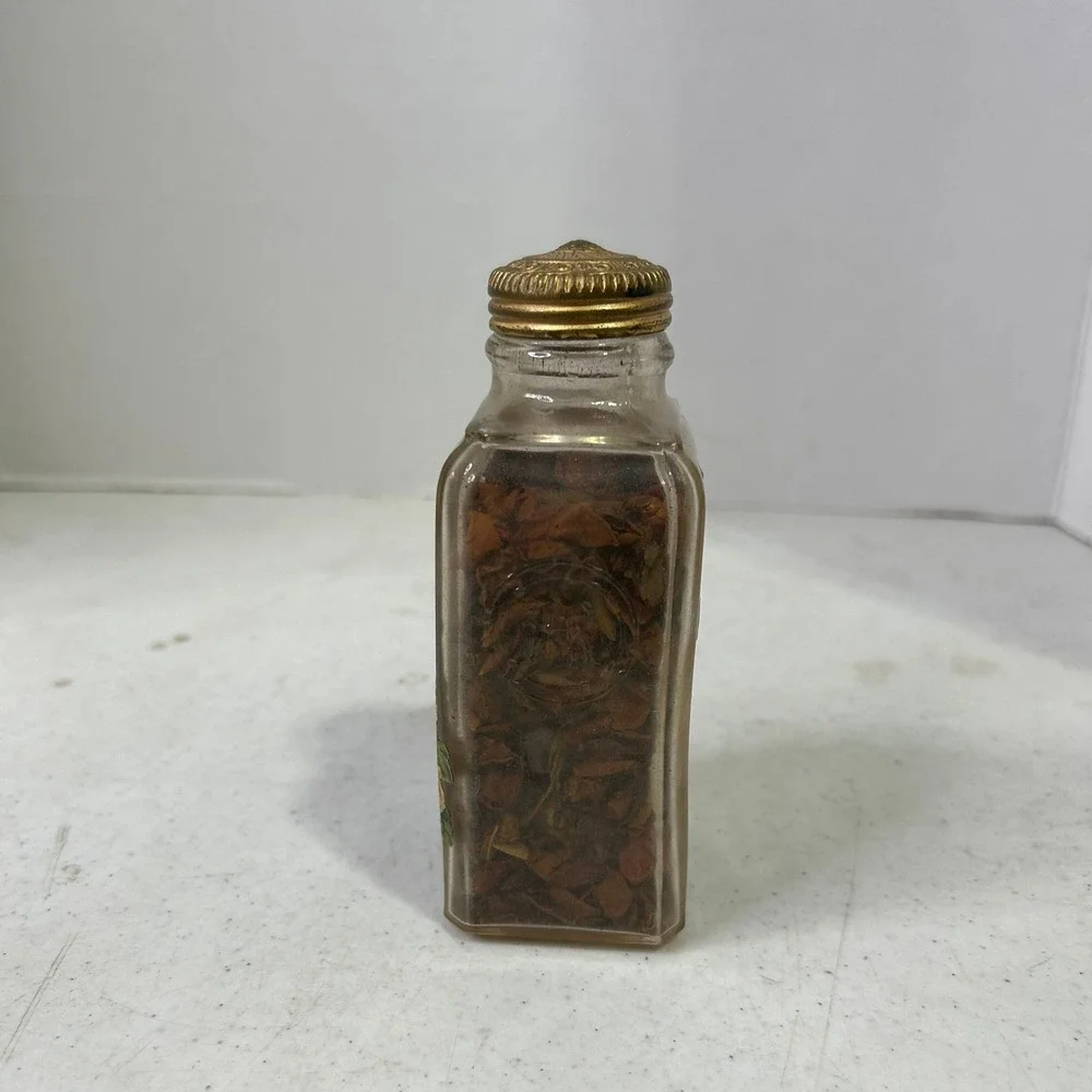 Vintage Richard Hudnut Tout Mon Jardin Potpourri Sachet Glass Bottle Floral